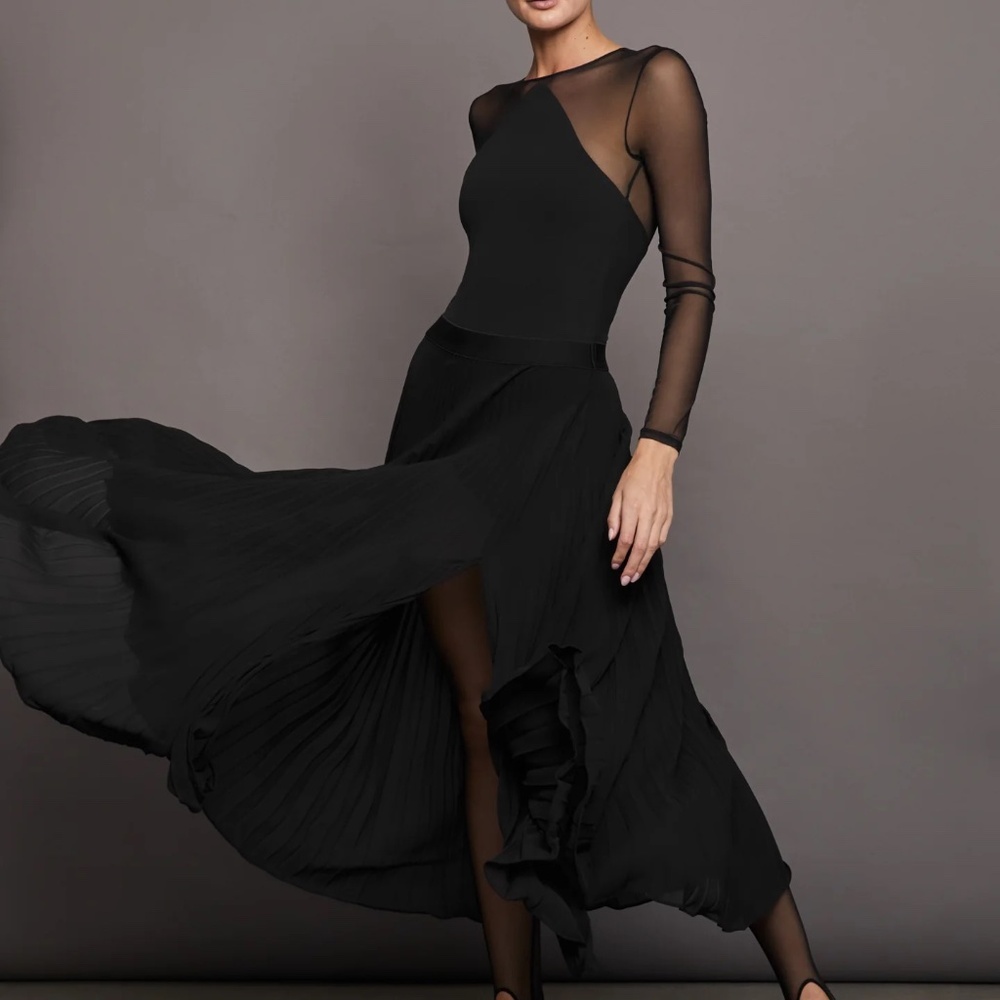 CARBON38 Pleated Maxi Skirt